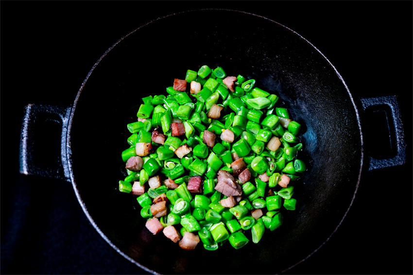 四季豆腊肉箜饭
